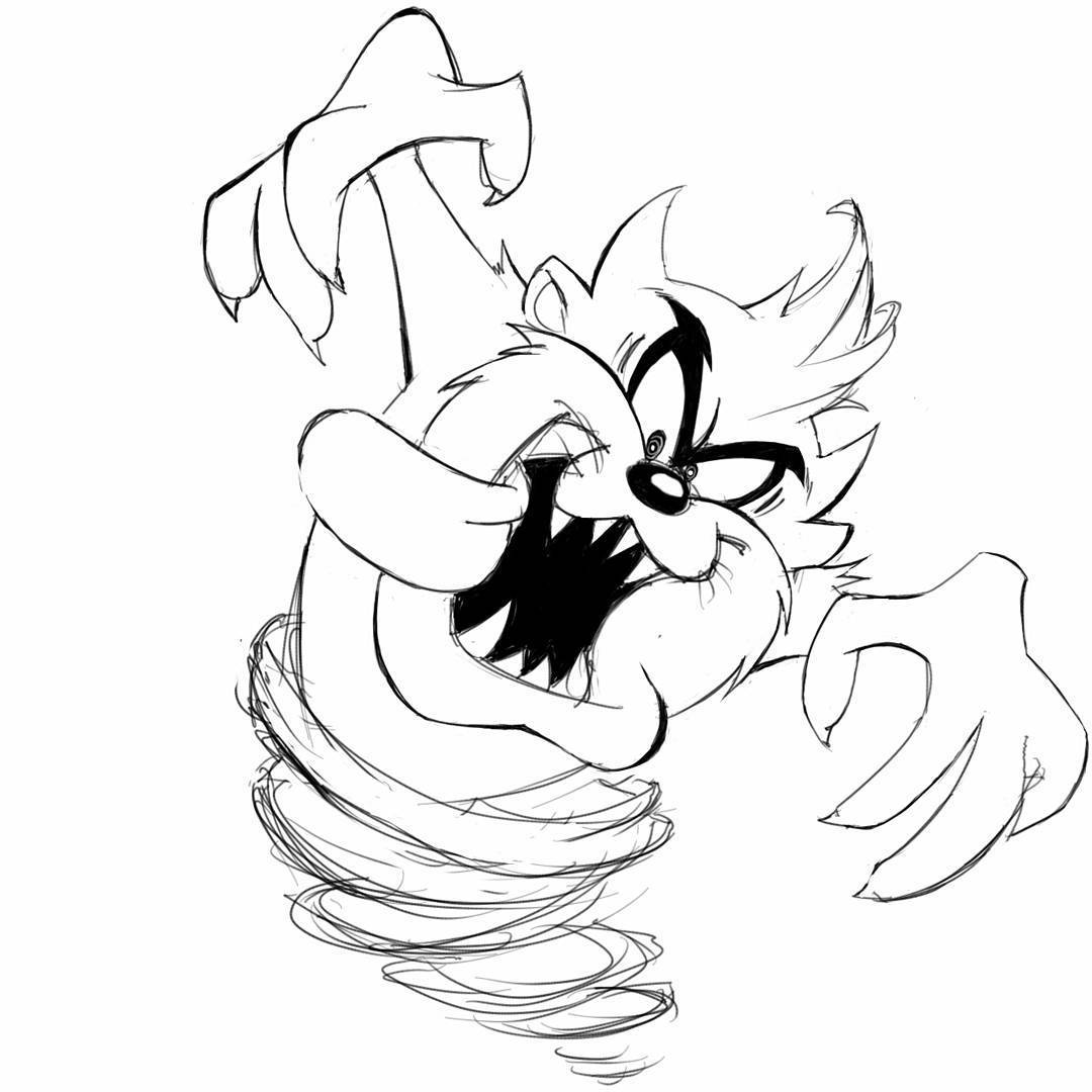 1080x1080 Taz Photo I Miss Looney Tunes - Taz Sketch