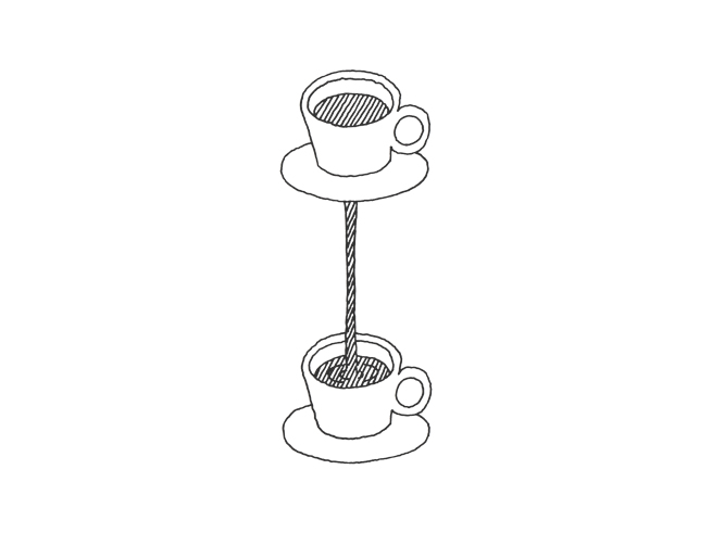655x491 Twin Cup Nendo - Tea Cup Sketch