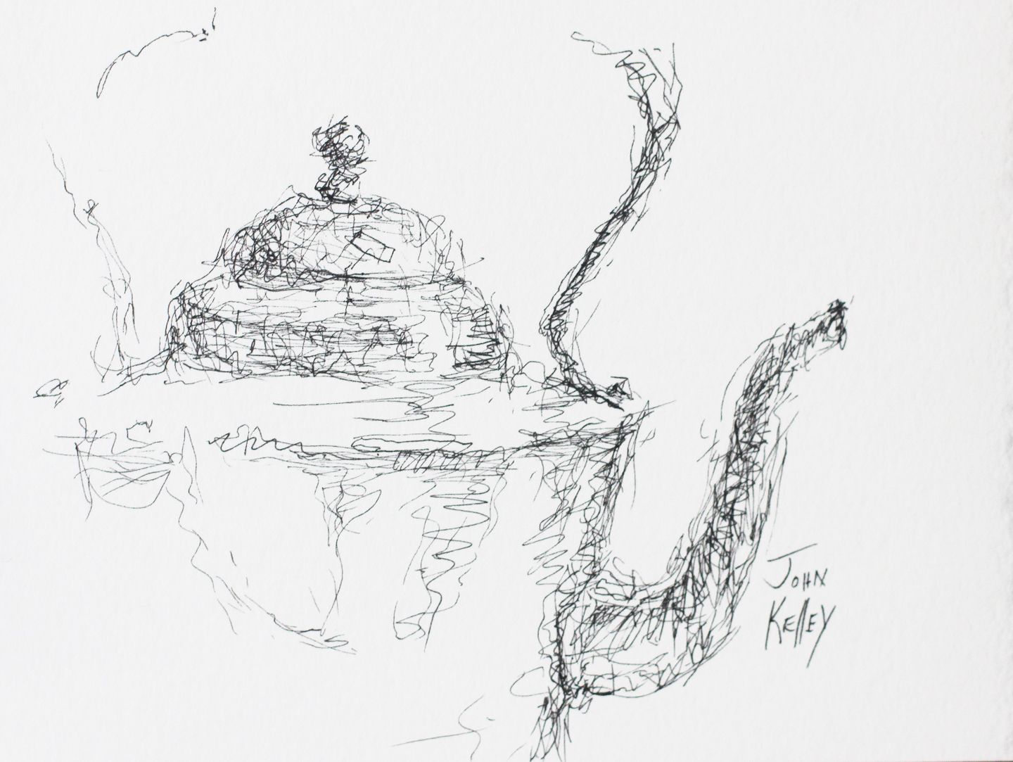 1440x1083 Messyabstract Sketch Of A Tea Kettle. Sketches, Watercolor - Tea Kettle Sketch