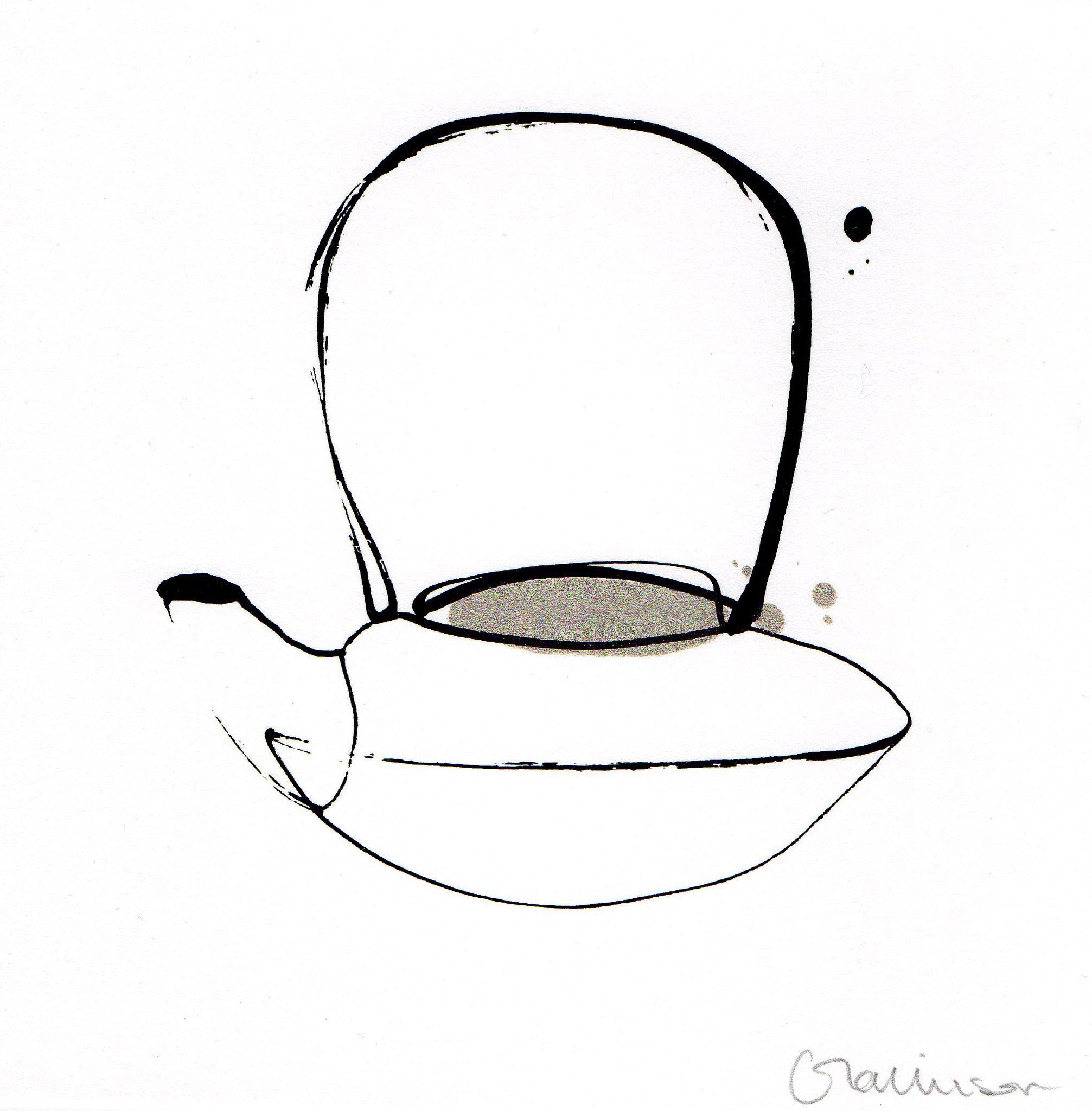 2013x2048 Caroline Tomlinson Outline Editions - Tea Kettle Sketch