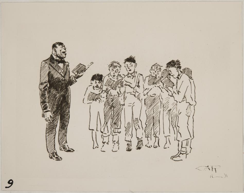 948x750 Sketch Of Teacher And Class Unknown - Teacher Sketch