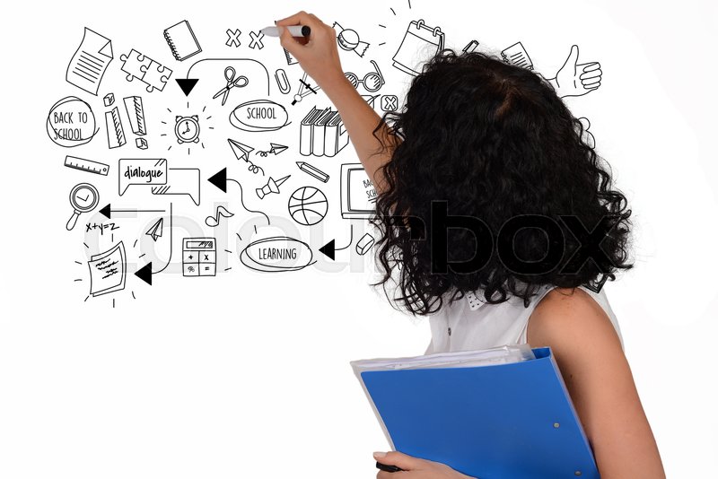 800x534 Portrait Of Beautiful School Teacher Drawing School Sketch - Teacher Sketch Images