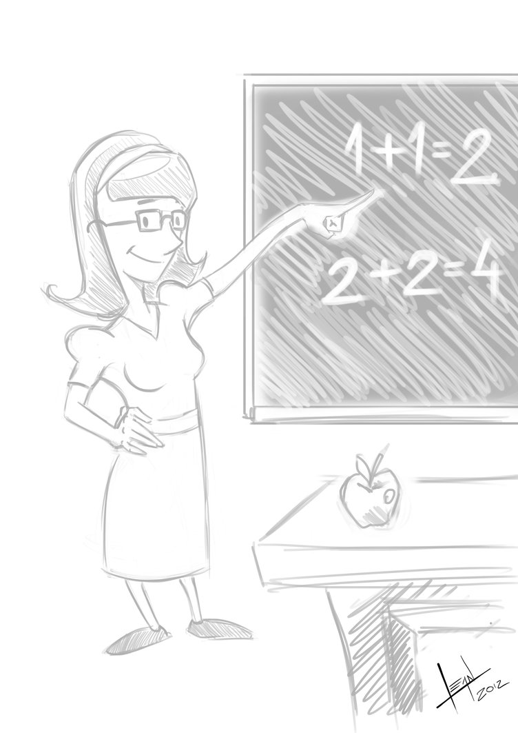 752x1063 Teacher - Teacher Sketch Images