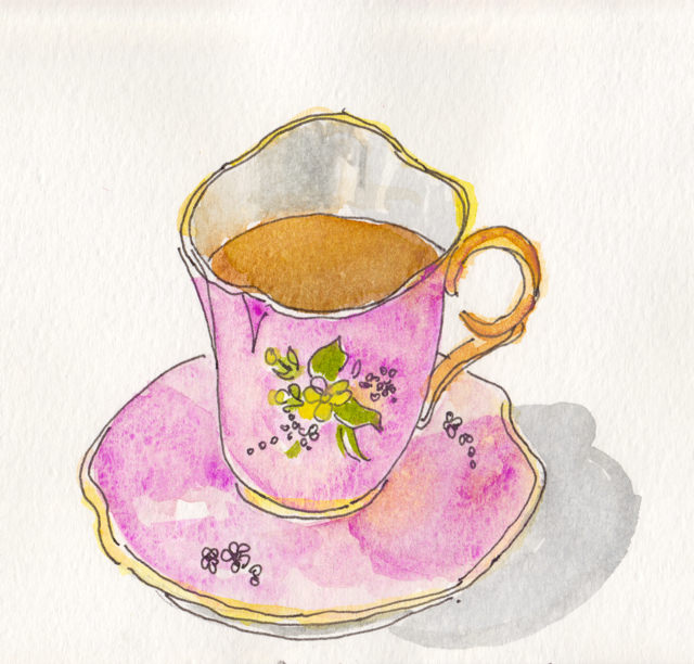 640x612 Tea Cups! - Teacup Sketch