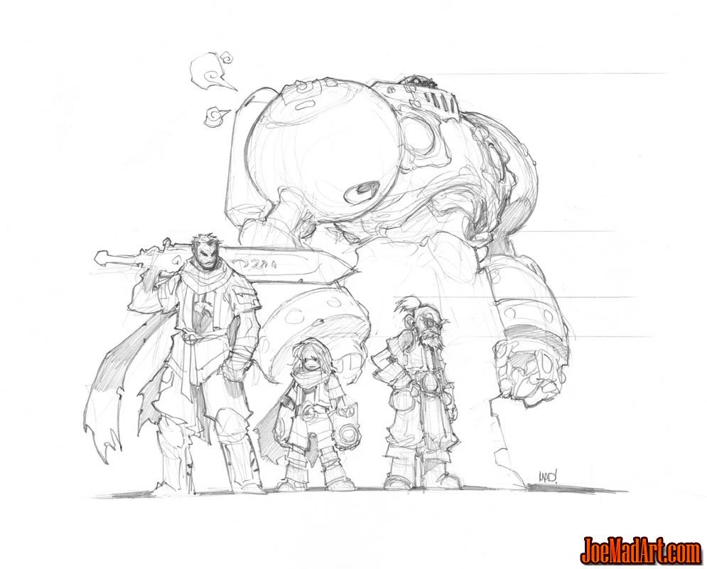995x800 Battle Chasers Anthology Team Sketch - Team Sketch