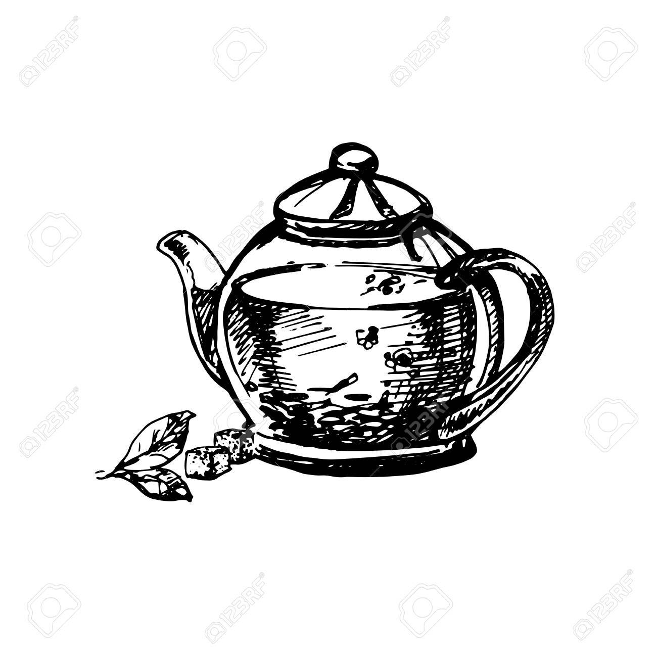 1300x1300 Drawn Teapot Sketch 3 - Teapot Sketch