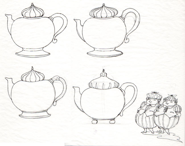 650x513 Drawn Teapot Alice In Wonderland - Teapot Sketch