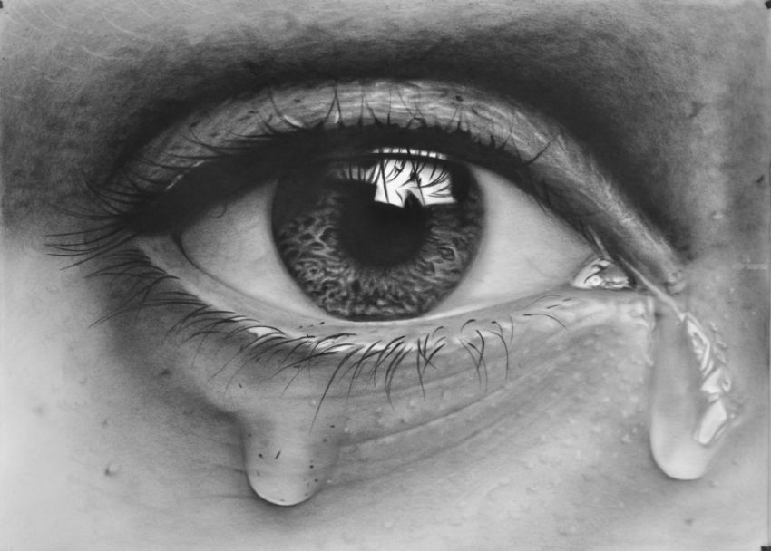 850x608 Tears In 3d Drawings Sketch By Stefan Pabst - Tears Sketch