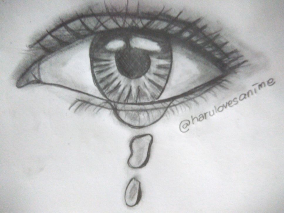 968x726 First Time Sketching A Teary Eye Steemit - Teary Eyes Sketch