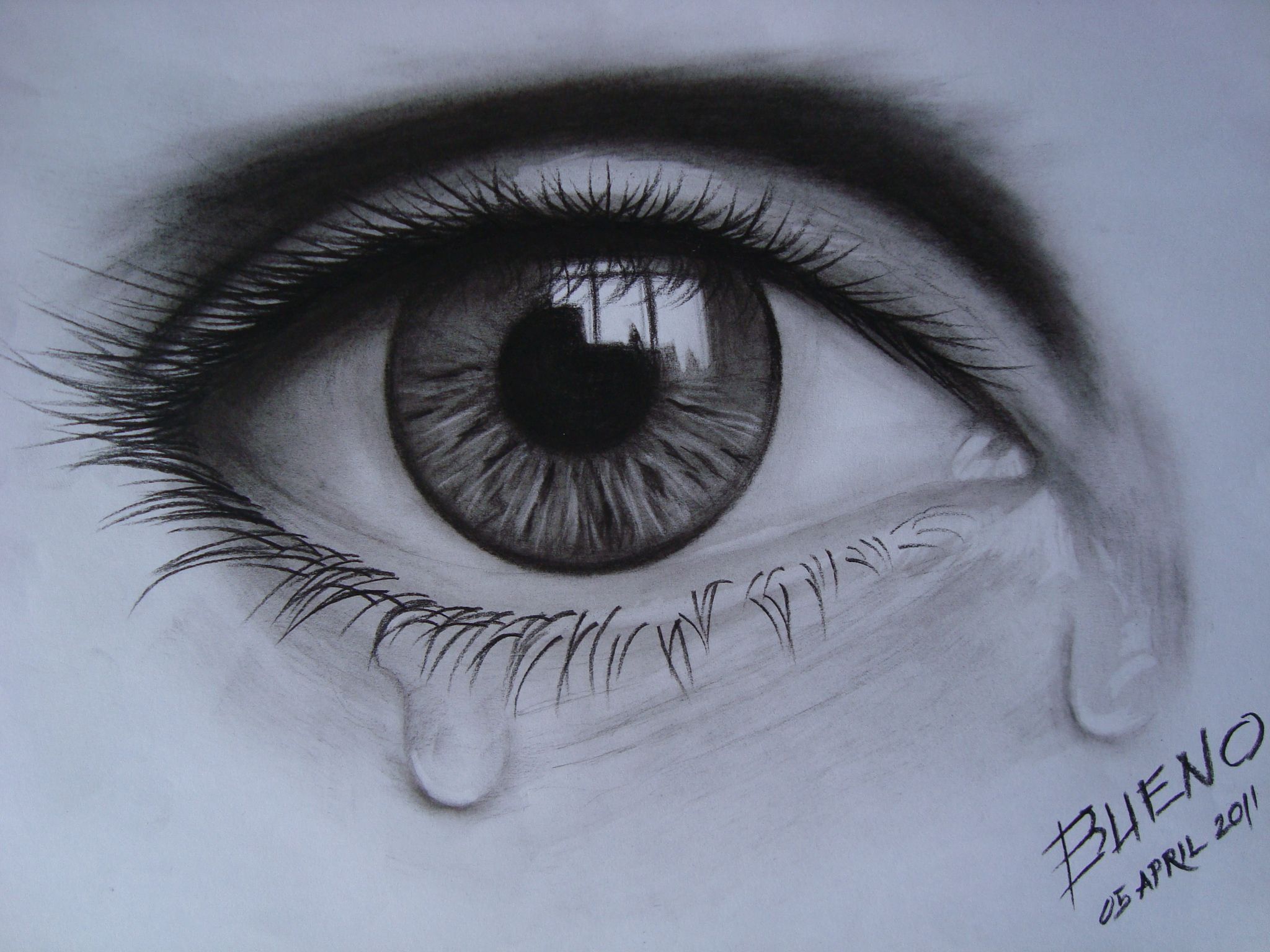 2048x1536 Image Detail For Charcoal Paintings Art Gallery Art For Sale - Teary Eyes Sketch