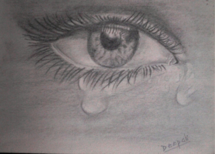 736x527 Teary Eye Deepali19 - Teary Eyes Sketch