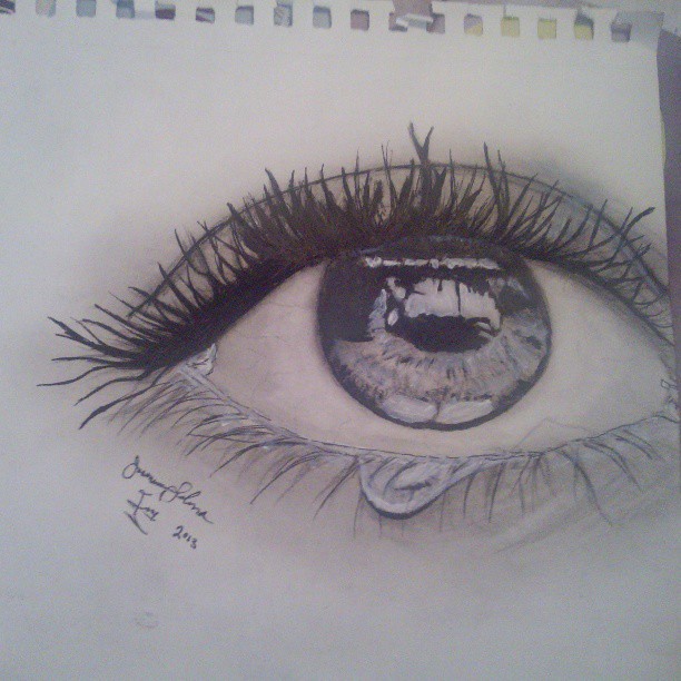 612x612 Teary Eye By Jasminesfox - Teary Eyes Sketch