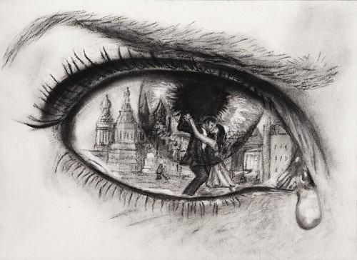 500x364 A Romantic Tearing Eye Art And Other Things Related - Teary Eyes Sketch