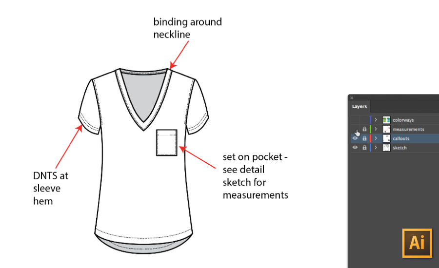 900x550 How To Create Technical Flat Sketches In Illustrator - Tech Sketch