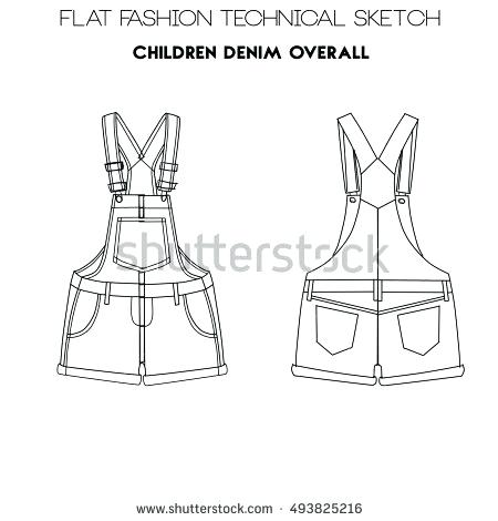 450x470 Drawn Fashion Female Body Technical Drawing Template Tech - Technical Sketch Fashion