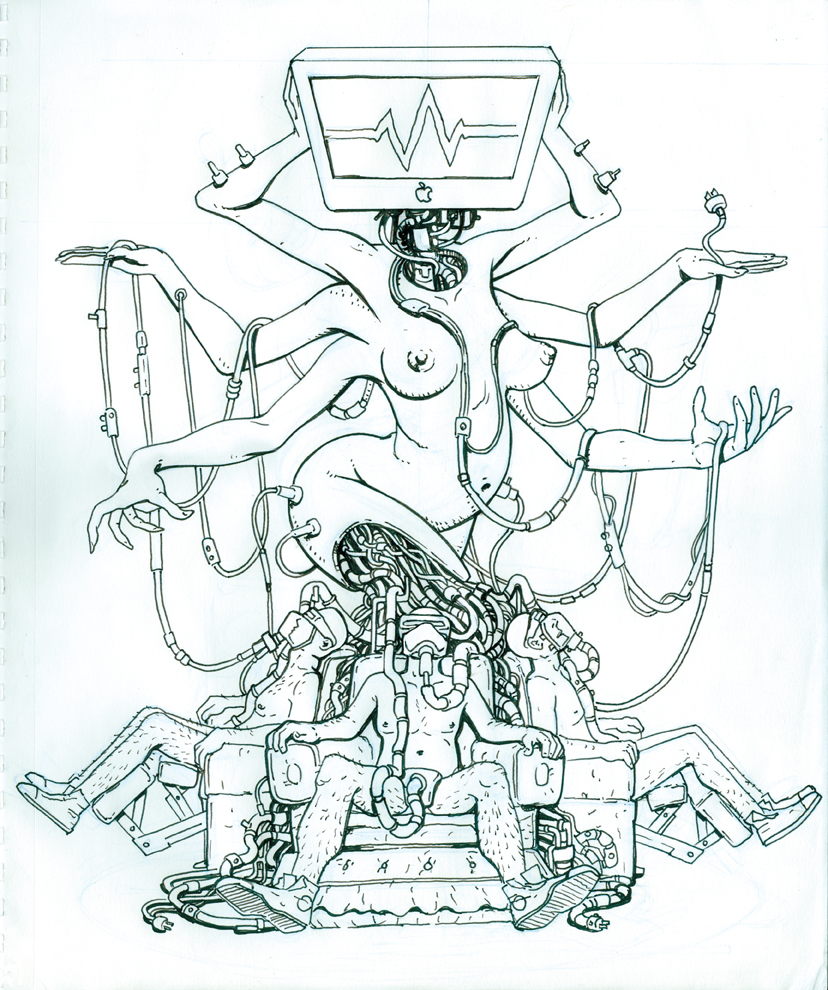 828x990 Look - Techno Sketch