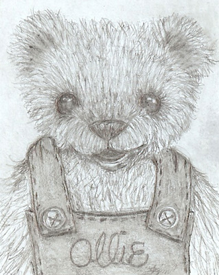 319x400 Drawn Teddy Bear Pencil - Teddy Bear Sketch