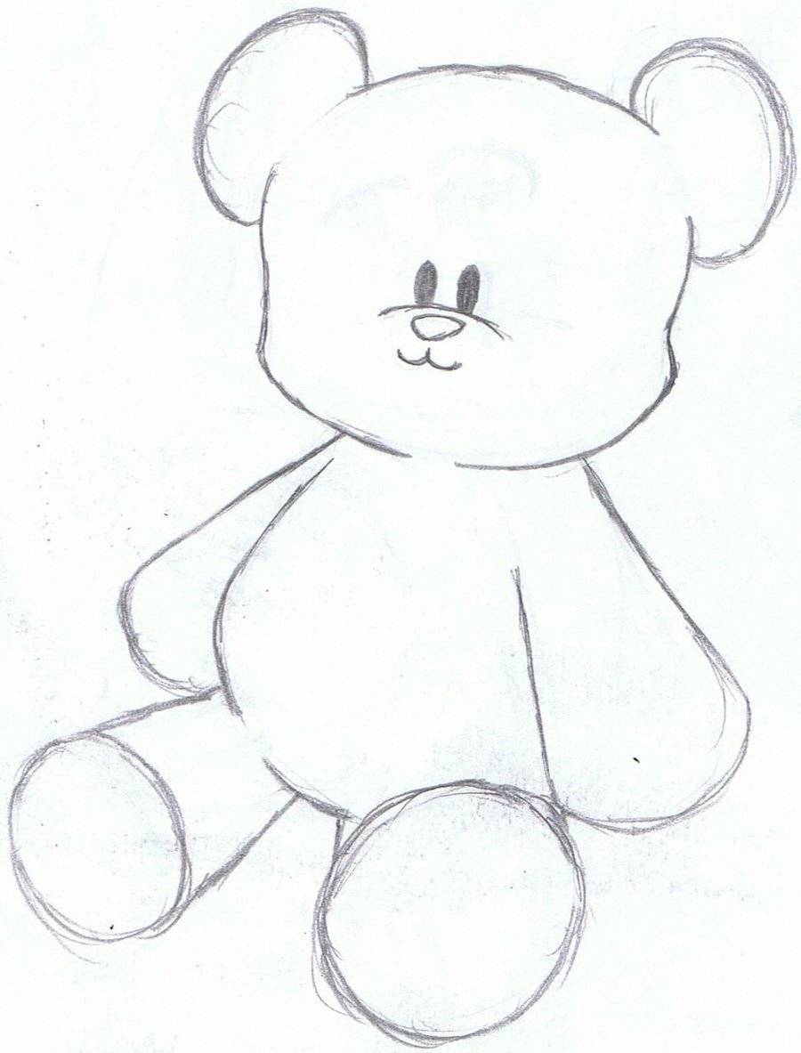 Teddy Bear Sketch at PaintingValley.com | Explore collection of Teddy