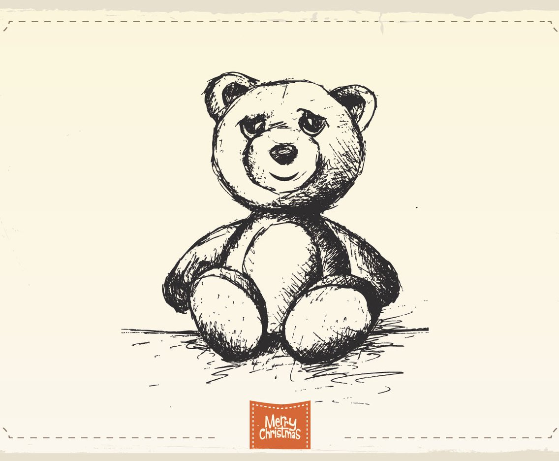 1136x936 Teddy Bear Sketch Vector Vector Art Amp Graphics - Teddy Bear Sketch Images