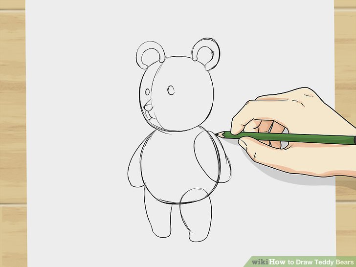 728x546 How To Draw Teddy Bears 10 Steps (With Pictures) - Teddy Bear Sketch Step By Step