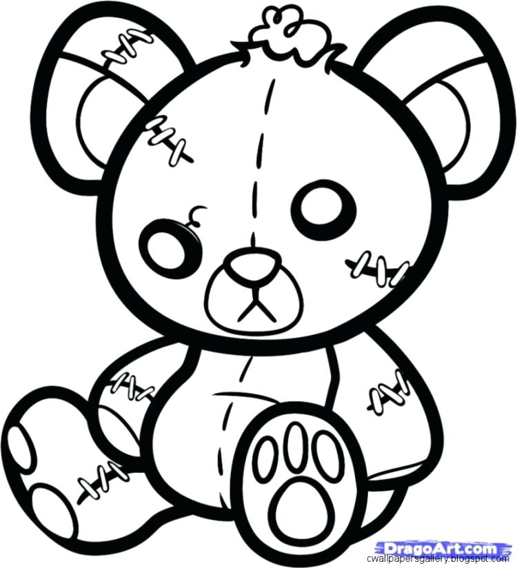 Teddy Bear Sketch Step By Step at PaintingValley.com | Explore ...