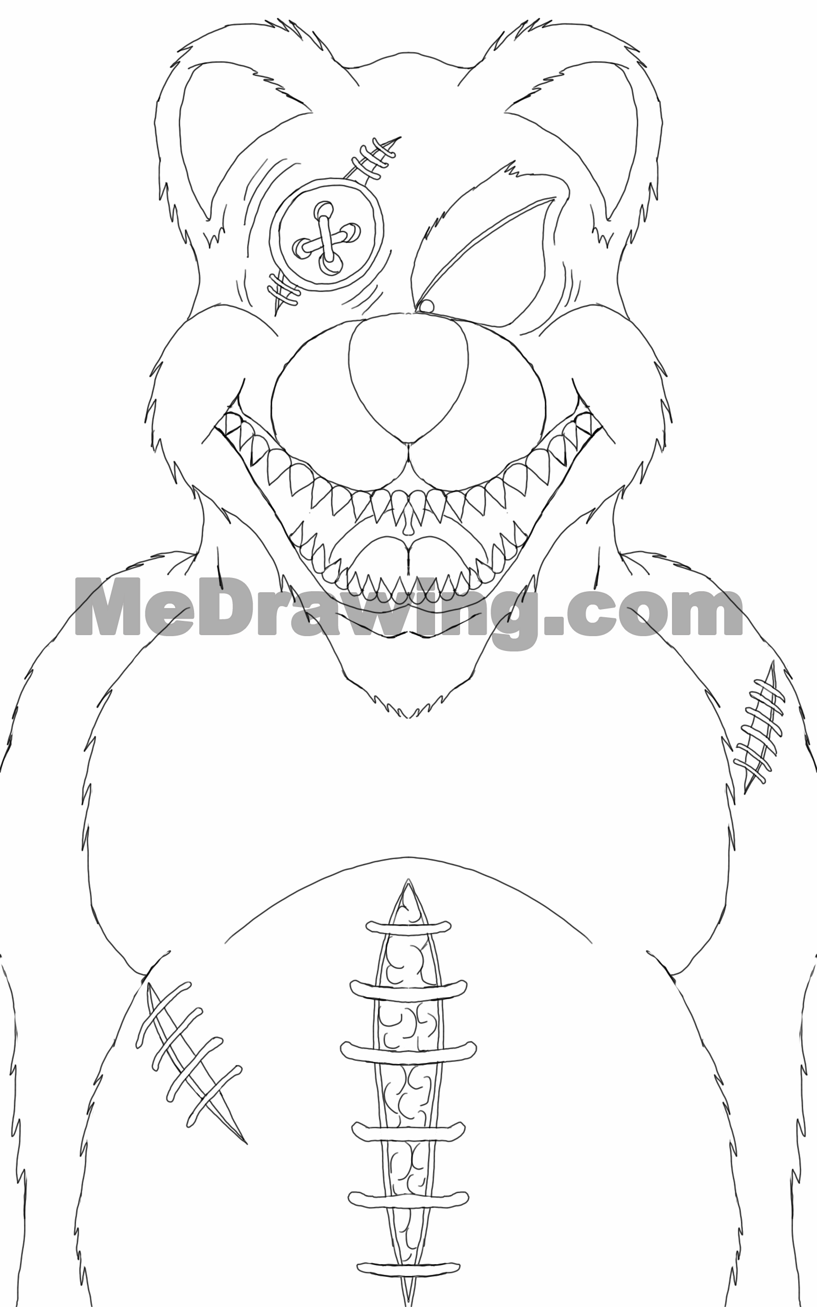 1600x2560 Killer Teddy Bear Pencil Sketch Sketches Teddy - Teddy Sketch