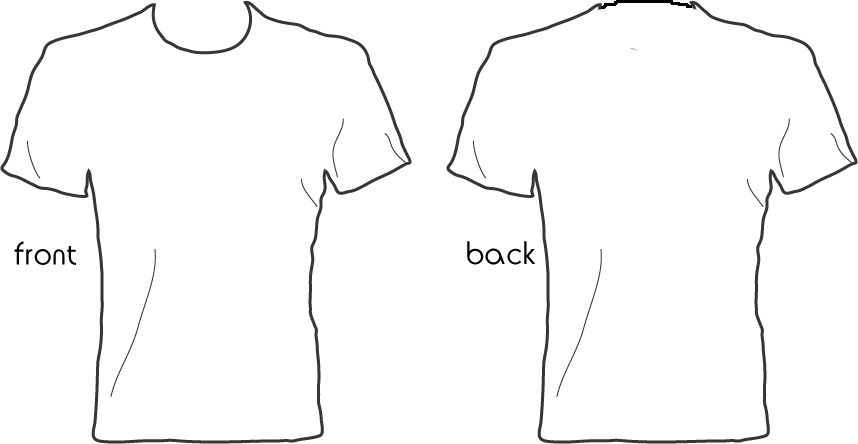 858x444 Tshirt Template Sketch (Psd) Official Psds - Tee Shirt Sketch