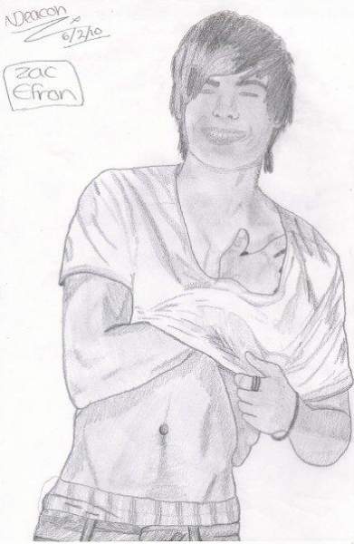 391x600 Zac Efron Sketch Teen Ink - Teen Sketch