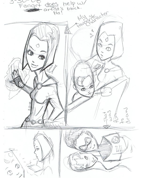 600x825 Teen Titans Sketches By Eyez409 - Teen Titans Sketch