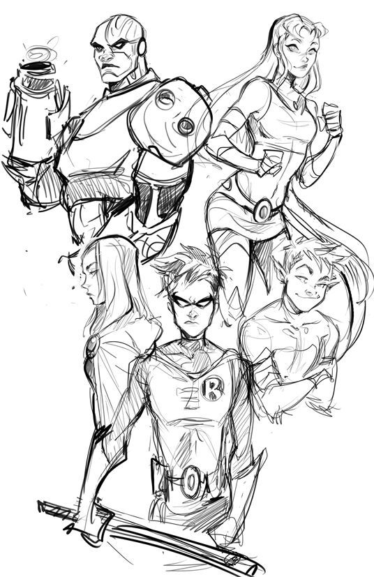 536x827 Teen Titans Sketch Teen Titans Amino - Teen Titans Sketch