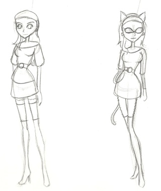 320x380 First Ever Sketches Of Holly. Teen Titans Style. - Teen Titans Sketch