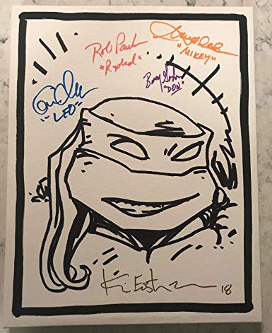 385x471 Teenage Mutant Ninja Turtles Kevin Eastman Canvas Sketch Signed - Teenage Mutant Ninja Turtles Sketch
