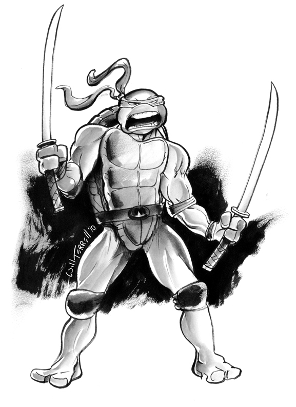 577x792 Teenage Mutant Ninja Turtles Leonardo The Art Of Will Terrell - Teenage Mutant Ninja Turtles Sketch