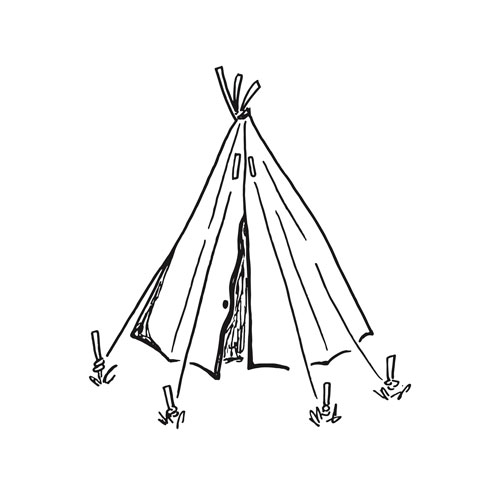 Teepee Sketch at PaintingValley.com | Explore collection of Teepee Sketch