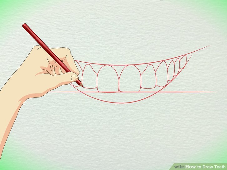 728x546 How To Draw Teeth 11 Steps (With Pictures) - Teeth Sketch