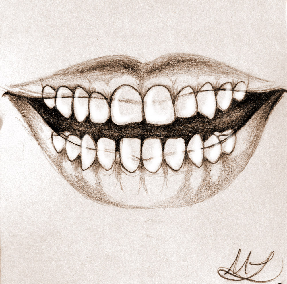 1000x989 Teeth Megan Leitschuh - Teeth Sketch