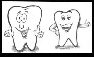 400x245 Cartoon Teeth Sketch - Teeth Sketch