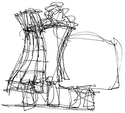 420x380 Sketches Of Frank Gehry - Telegraph Sketch