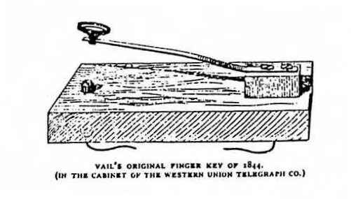 501x285 The First Telegraph Key. The Vail Correspondent. - Telegraph Sketch
