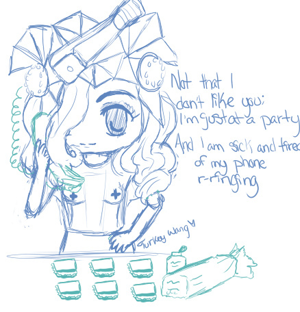 438x456 Telephone Sketch Turkey Wang - Telephone Sketch