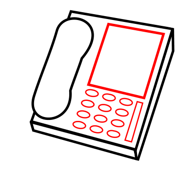 400x400 Drawing A Cartoon Telephone - Telephone Sketch
