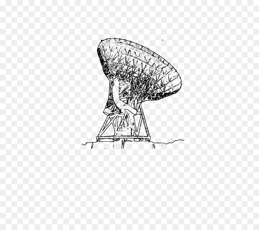 900x800 Radio Telescope Sketch - Telescope Sketch