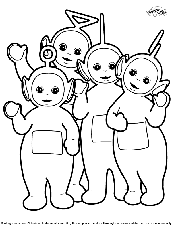612x792 Teletubbies Coloring - Teletubbies Sketch