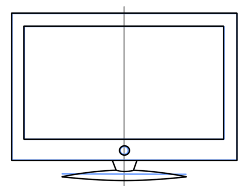 500x375 Cartoon Tv Step By Step Drawing Lesson - Television Sketch