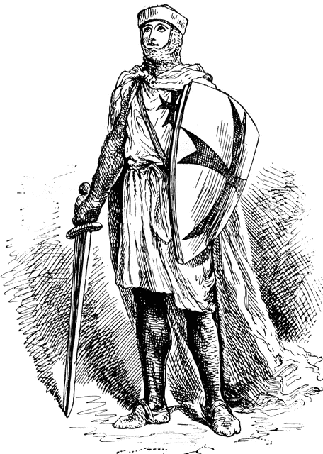 456x640 Knight Templar Clipart Etc - Templar Knight Sketch