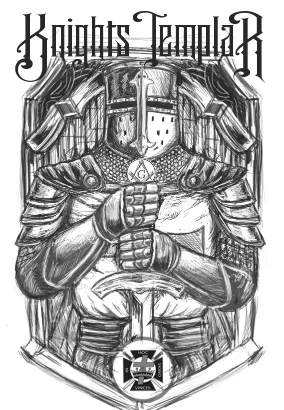 569x821 Artstation - Templar Knight Sketch