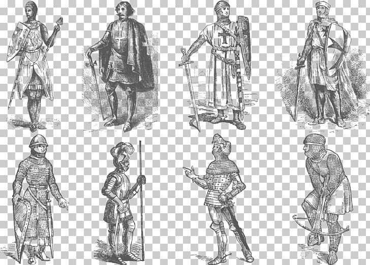 728x522 Middle Ages Knights Templar , Soldier Png Clipart Free Cliparts - Templar Knight Sketch