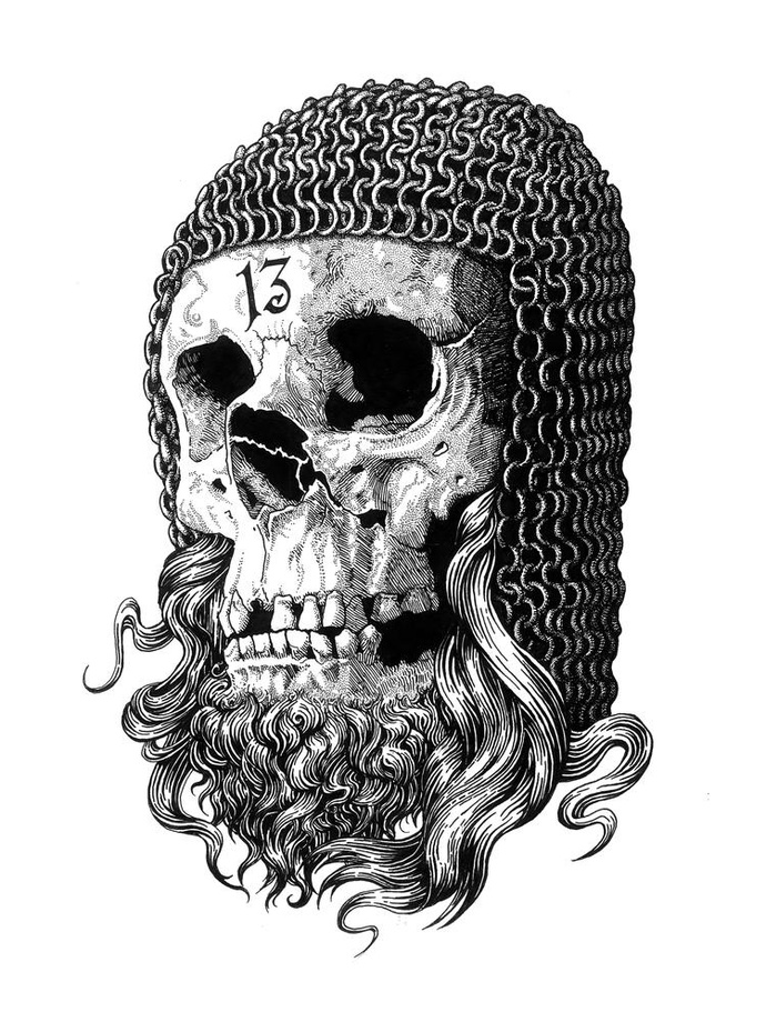 690x920 Templar, An Art Print By Matthew Sergison Main - Templar Knight Sketch