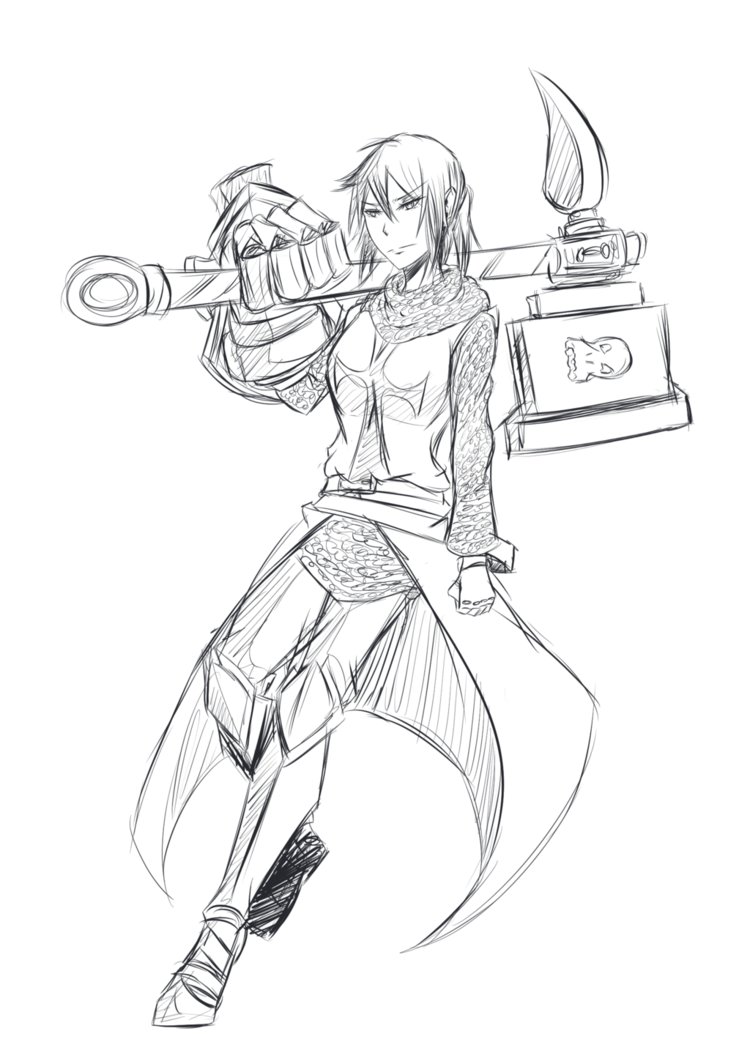 750x1064 Templar Sketch By Johnny Wolf - Templar Sketch