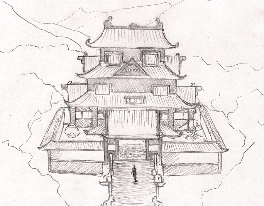 900x701 Temple Sketch By Greg M - Temple Sketch